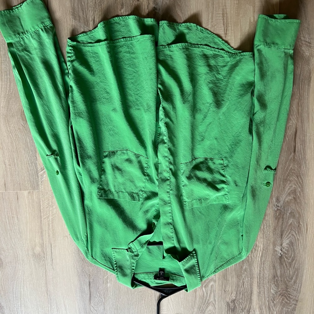Green Buttondown Top